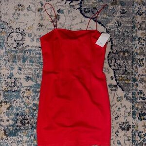 Red Spaghetti Strap Dress